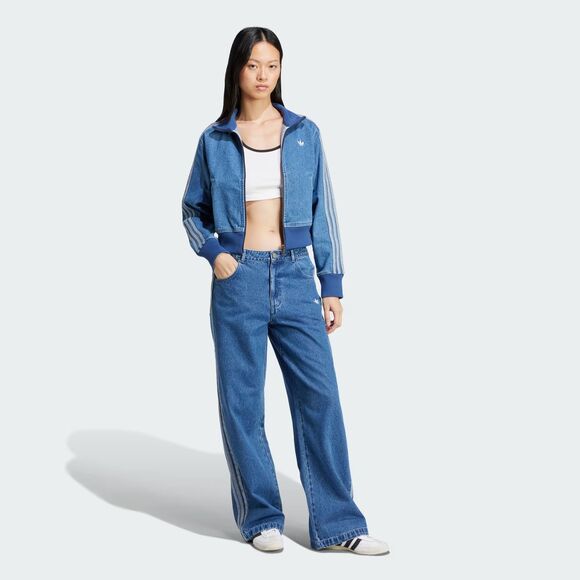 Adicolor Adidas  Denim 3-Stripes Track Pant NEW 32 / 32, Adidas Jeans - Picture 3 of 6